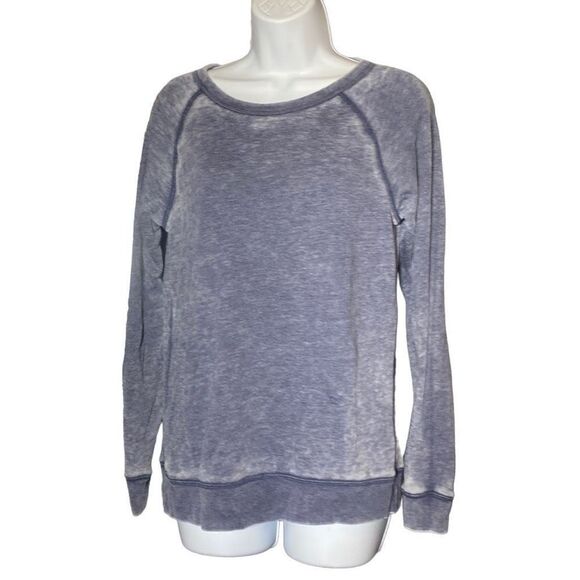 Junkfood Women's Long Sleeve Light Acid Wash Gray Sweatshirt Size S - Picture 2 of 6